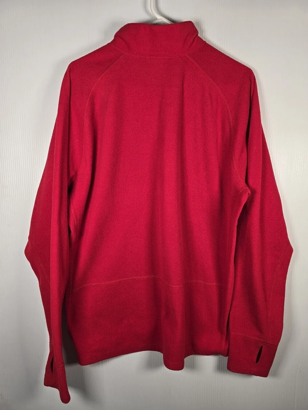 The North Face Men's Red Quarter-Zip Fleece Pullover Zippered Chest Pocket XL